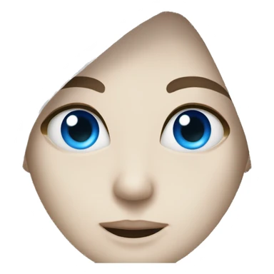 Use previous emoji but make eyes blue sticker