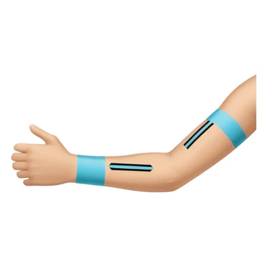 forearm with kinesio tape (physiotherapy)  sticker