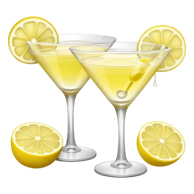 two lemon drop martinis cheers sticker