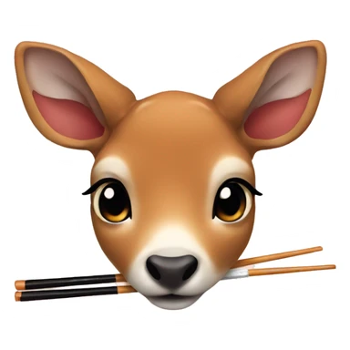 doe eating sushi sticker