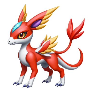 Shiny Colorful Meloetta-Latias-Koraidon-Peppercat-Wargreymon-Protogen-Fakémon-fusion-hybrid-creature sticker