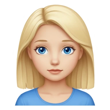 Girl blonde hair blue eyes VERY pretty sticker