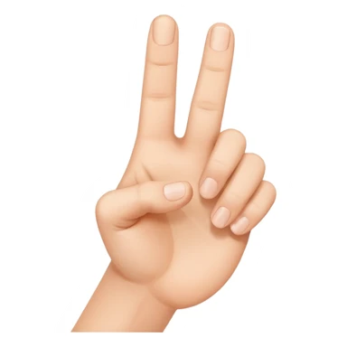 hand making an L shape with a finger and thumb  sticker