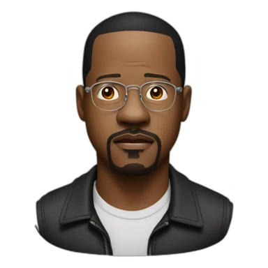 actor martin lawrence serious with no glasses sticker