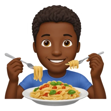 the black man who eats pasta sticker