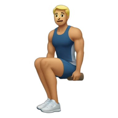 squats left leg sticker