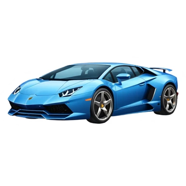 Blue Lamborghini sports car sticker