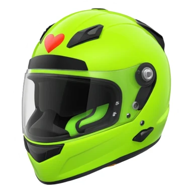 Create a Florecent green heart emoji with the same patterns as Lando Norris's helmet sticker