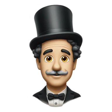 Charlie chaplin sans son chapeau sticker