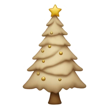 Beige Christmas tree sticker