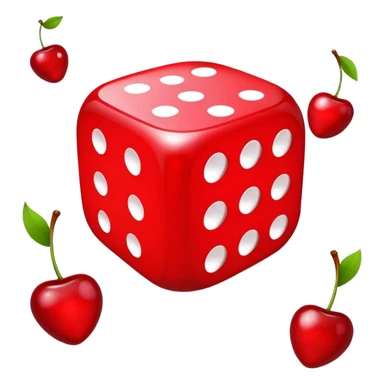 Dice and cherries sticker
