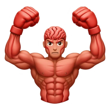 un cerveau qui fait de la musculation  sticker