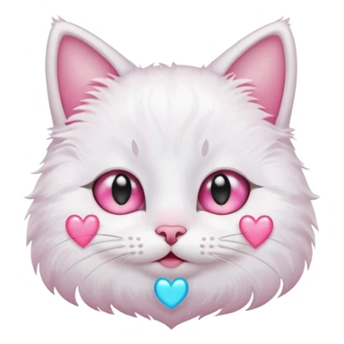 süße Katze mit Herzen und Freudentränen sticker