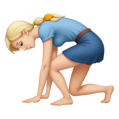 Girl bending over sticker