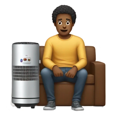 Sitting in front of heater sticker