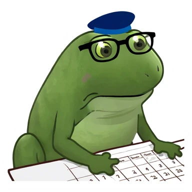 Calendar with days crossed off sticker