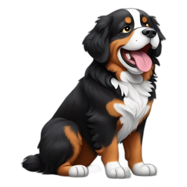 bernese mountain dog playng music sticker