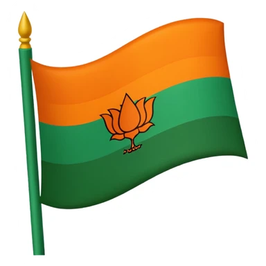 Bjp flag emoji with logo sticker