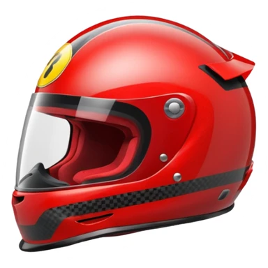 Formula racer helmet red sticker