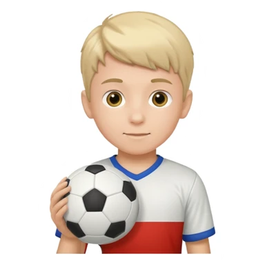 Boy with a ball in his hand sticker