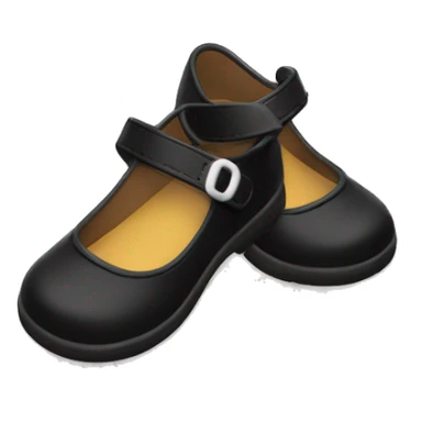  Pair of Black Mary Jane’s flat schoolgirl shoes sticker