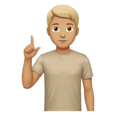 man pointing to the left sticker