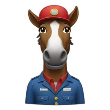 Horse mailman sticker