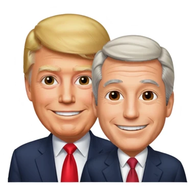 Donald Trump and Jeffrey Epstein joking around sticker