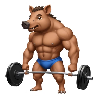 wild boar, gym sticker