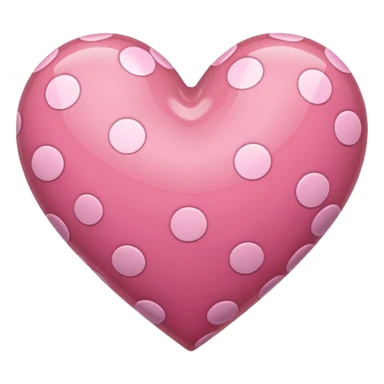 brown pink polka dot heart  sticker