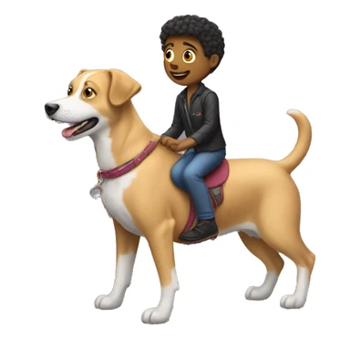 People ride a dog sticker