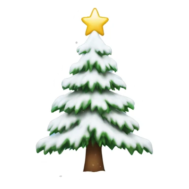 Christmas tree with snow sticker
