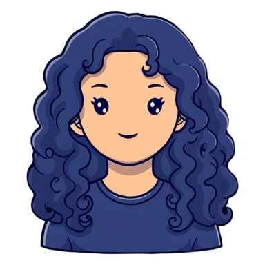 pretty black girl with long curly hair sticker