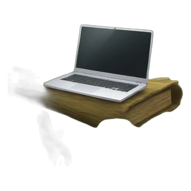 laptop in the woods sticker