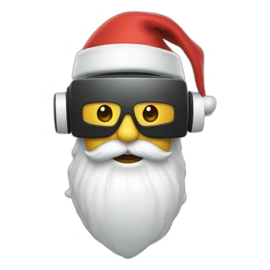 santa wearing vr headset sticker