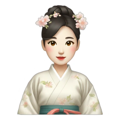 korean traditional dress only sticker