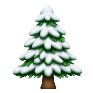 Christmas tree with white snow sticker