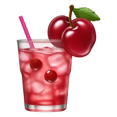Shirley temple drink with cherry sticker