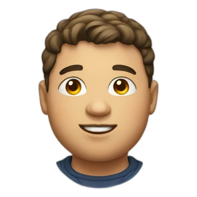 fat young man sticker