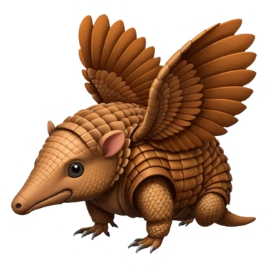 winged armadillo sticker