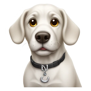 Dog waiting for a call sticker