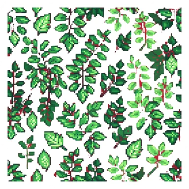 green summer leaves gently falling from trees in a soft breeze sticker
