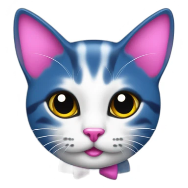 gatita sensual azul con rosado sticker