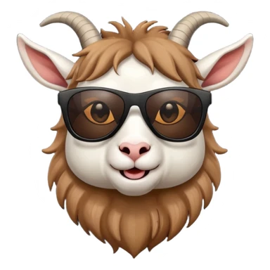 Goat with full black sunglasses  sticker