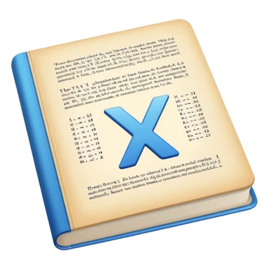 open textbook with formula y = x² sticker