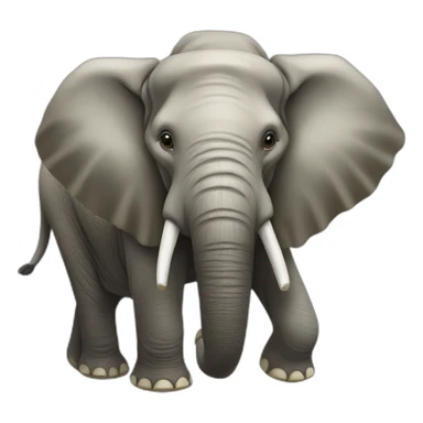 straight tusked elephant sticker