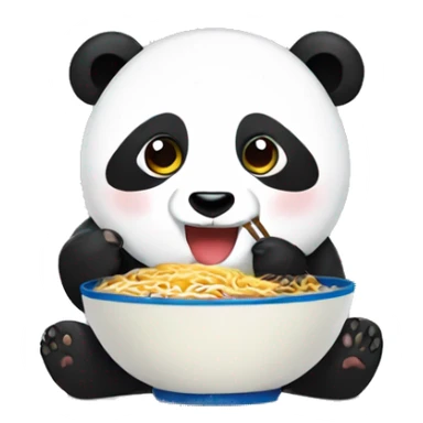 panda eating buldak ramen sticker