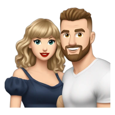Taylor swift and travis kelce sticker