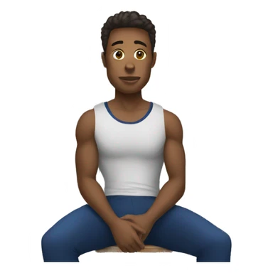 person sitting in locker room sticker