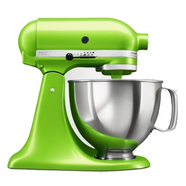 Realistic lime green kitchenaid mixer isolated.  sticker